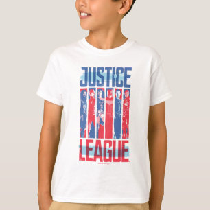 司法連盟 青と赤のグループアーポップ・アートのト Tシャツ