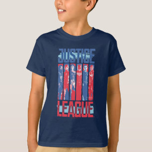 司法連盟 青と赤のグループアーポップ・アートのト Tシャツ