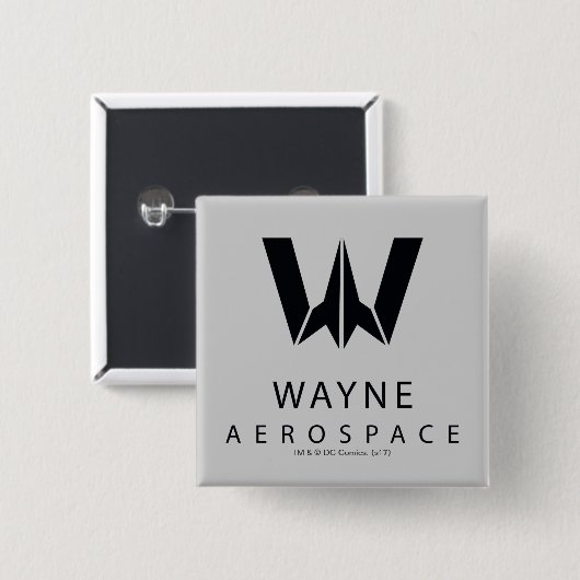 司法連盟| Wayne Aerospaceロゴ 缶バッジ (正面&裏面)