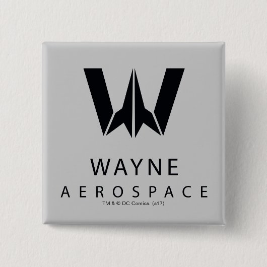 司法連盟| Wayne Aerospaceロゴ 缶バッジ (正面)