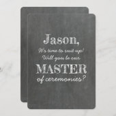 司祭おもしろい長 招待状 (正面/裏面)