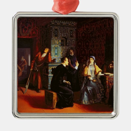 司祭との阻止の下のマリーナMniszech、1883年 メタルオーナメント (正面)