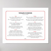 司祭のための祈りの言葉をラテン語と英語で捧げる ポスター (正面)