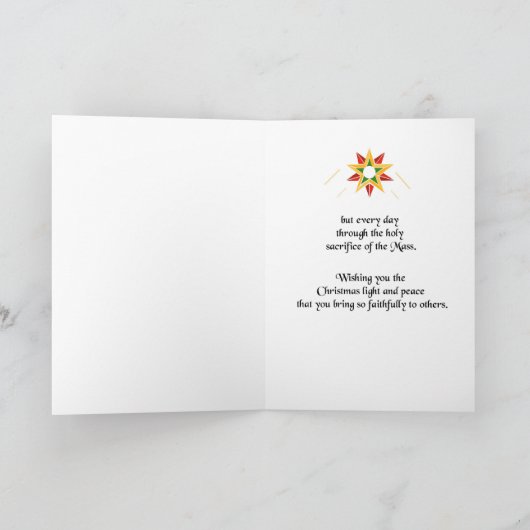 司祭のクリスマスの星 シーズンカード (内部)