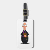 司祭の保持バイブルIFunny聖職者キャラクター ラゲッジタグ (正面縦)