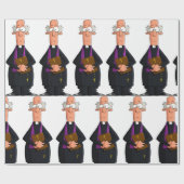 司祭の保持バイブルIFunny聖職者キャラクター ラッピングペーパー (フラット)