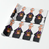 司祭の保持バイブルIFunny聖職者キャラクター ラッピングペーパー (アンロールド)