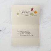 司祭の宗教3つの葉の感謝祭 シーズンカード (内部)