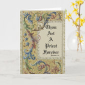 司祭の最初の質量チャリスホスト調整 カード (黄色い花)