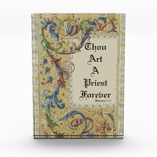 司祭の聖職授与式記念日の中世芸術 フォトブロック (正面)