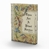 司祭の聖職授与式記念日の中世芸術 フォトブロック (右)