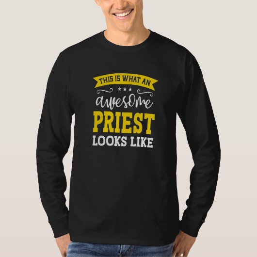 司祭の肩書きの従業員の面白い仕事の職業 Tシャツ (正面)