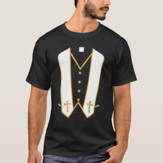 司祭の衣装ハロウィーンTシャツ説教者シャツ Tシャツ