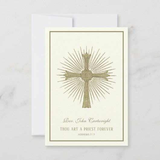 司祭の記念日の記憶祈りの言葉 カード (正面)