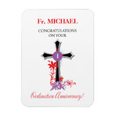 司祭の記念日ブラッククロス マグネット (縦)