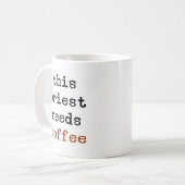 司祭はコーヒーマグを必要とする コーヒーマグカップ (正面左)