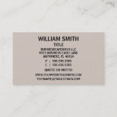 司祭エレガント襟名刺 名刺 (裏面)