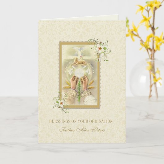 司祭カード カード (黄色い花)