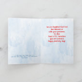 司祭セントバレンタインデイクロスオン赤いハート シーズンカード (内部)