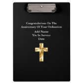 司祭パーソナライズされた司修道司教司教会 クリップボード (正面)