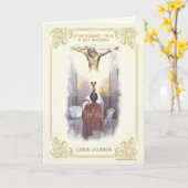 司祭パーソナライズされた法会 カード (黄色い花)