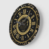 司祭パーソナライズされた記念日の調整時計 ラージ壁時計 (傾斜)