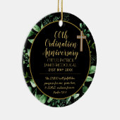 司祭パーソナライズされた記念日ギフト セラミックオーナメント (右)