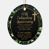 司祭パーソナライズされた記念日ギフト セラミックオーナメント (左)