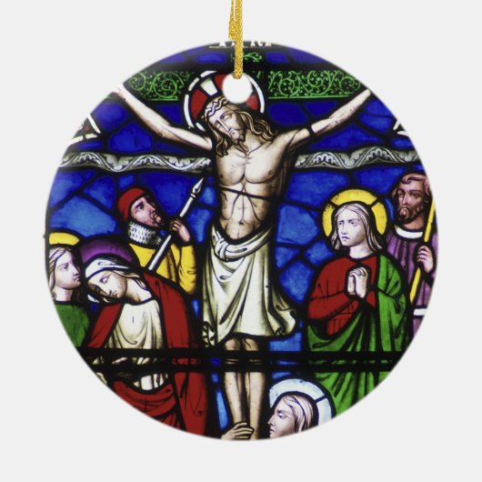 司祭パーソナライズされた記念日ギフト セラミックオーナメント (裏面)