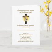 司祭リタイアパーソナライズされたカード聖句 カード (黄色い花)