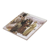 司祭ロシアのと農民がイエスを崇拝 タイル (側面)