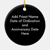司祭叙位記念日パーソナライズされた贈 セラミックオーナメント (裏面)