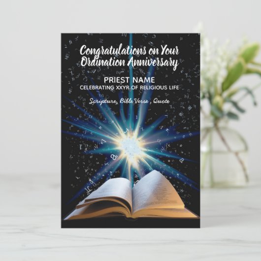 司祭叙位記念日 – ANY YEARS Ordered 招待状 (スタンド正面)