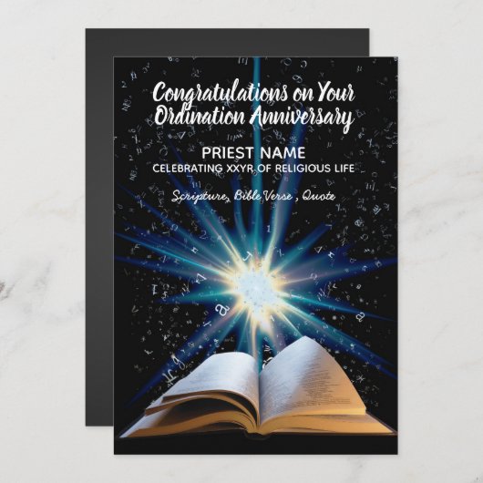 司祭叙位記念日 – ANY YEARS Ordered 招待状 (正面/裏面)