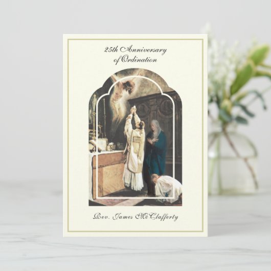 司祭叙勲記念日ジュビリー招待状 招待状 (スタンド正面)