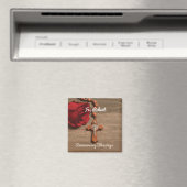 司祭叙勲記念日レッドローズとロザリオ マグネット (インサイチュ (食洗機))