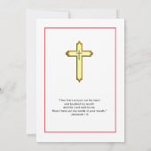 司祭叙階記念お祝い 招待状 (裏面)