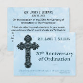 司祭叙階20周年記念クロスペーパーカード名入れ サンキューカード (正面/裏面)