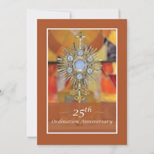 司祭叙階25周年記念の招待状 招待状 (正面)