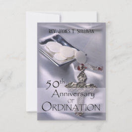 司祭叙階50周年記念 名前入り祈祷カード サンキューカード