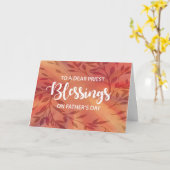 司祭恵みファーザーズ葉デー日が差すこと カード (黄色い花)