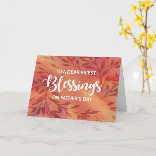 司祭恵みファーザーズ葉デー日が差すこと カード (黄色い花)