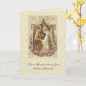 司祭結婚に対するカトリックの感謝 カード (黄色い花)