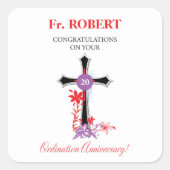 司祭20周年記念ブラッククロス スクエアシール (正面)