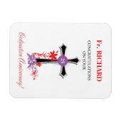 司祭25世叙勲記念日ブラッククロス マグネット (横)