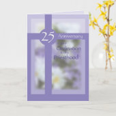 司祭25周年祝賀紫 カード (黄色い花)