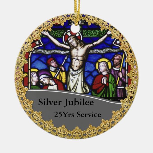 司祭25周年記念 セラミックオーナメント (正面)