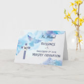 司祭30周年記念恵みブルー カード (黄色い花)