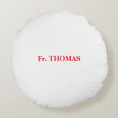 司祭45世叙勲記念日ブラッククロス ラウンドクッション (裏面)