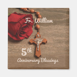 司祭5周年記念バラとロザリオ マグネット